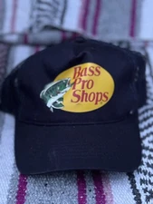Bass Pro Shop Navy Hat Cap Snapback Gone Fishing Adjustable Mesh