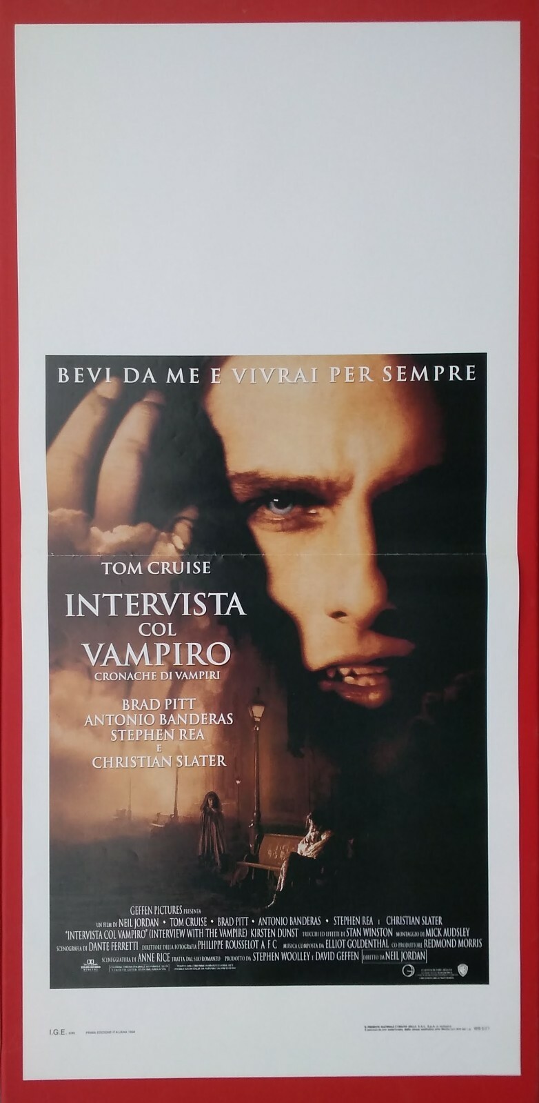 Locandina originale film Intervista col vampiro (1994) - Regia di Neil Jordan