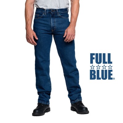 Full Blue Men's Regular Fit 5-Pocket Jeans | Medium Stonewash