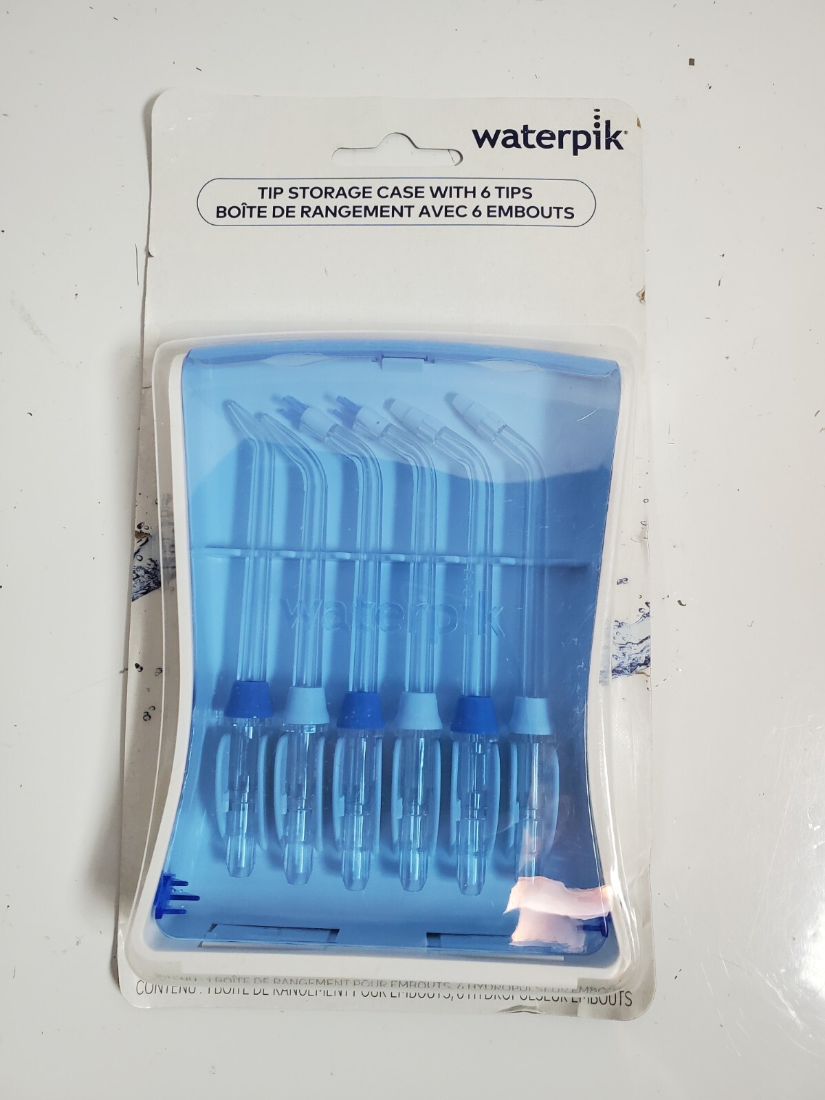 NEW Waterpik Water Flosser Tips Storage Case and 6 Count Replacement