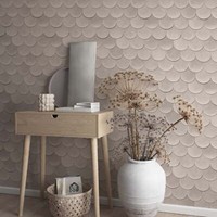 Vliestapete Grafisch Schindeln 3D-Effekt Betonoptik Beige Grau 81654 (4,11€/1Qm)