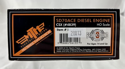 MTH 80-2001-3 HO SD70ACe Diesel CSX #4839 Proto Sound 3 NIB