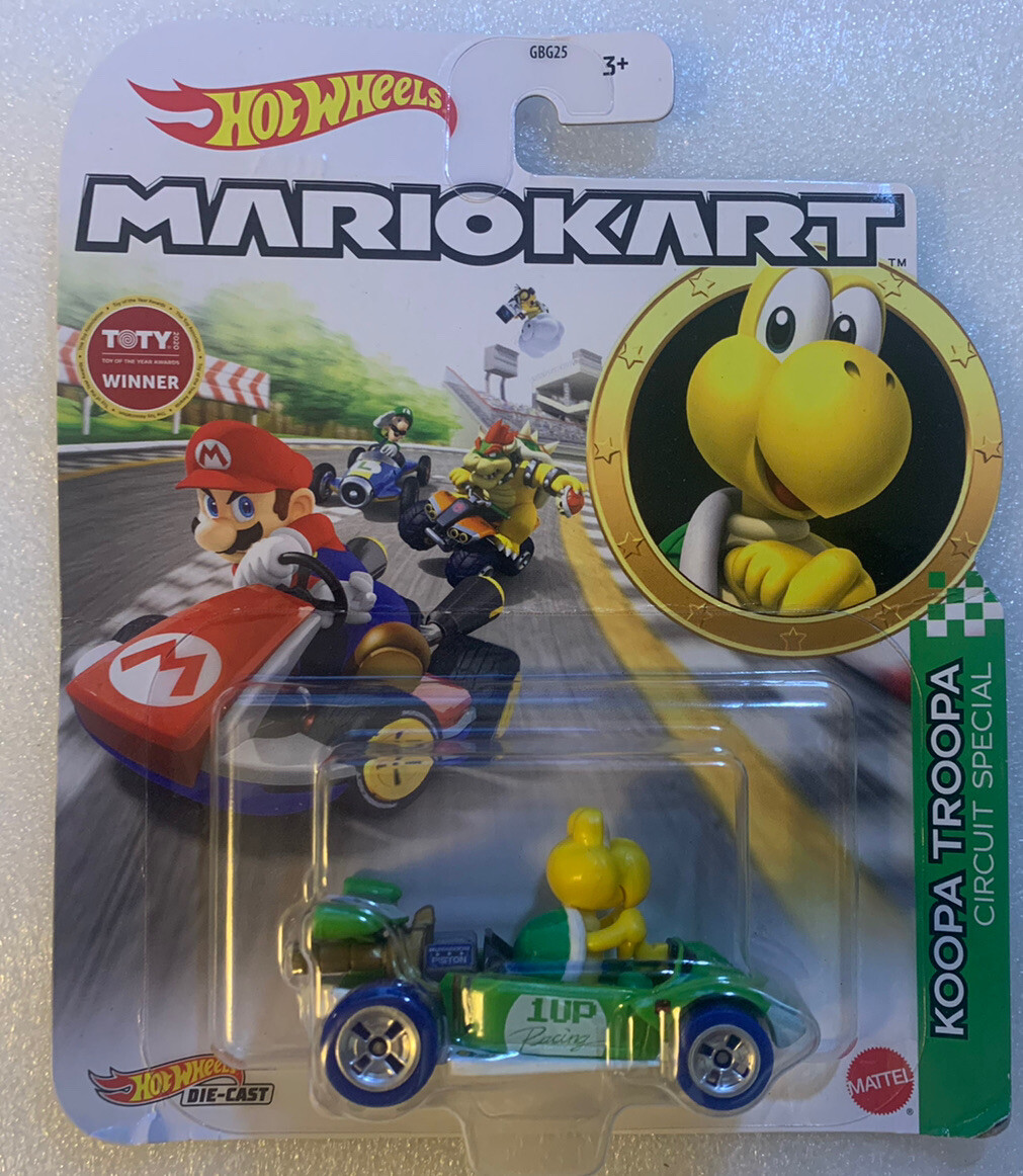 Hot Wheels Mario Kart KOOPA TROOPA Circuit Special Diecast Car 1UP Toy