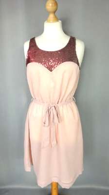 Hübsches mittellanges Kleid ausgestellter Schnitt Blend Größe M FR40 US8 UK12 EU38