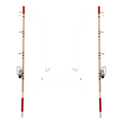  2 Pcs Doll House Fishing Pole Miniature Food and Play Model Accessories Travel