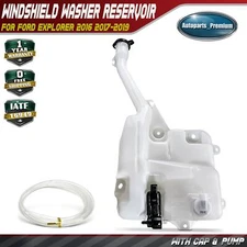 Windshield Washer Reservoir with Cap & Pump & Hose for Ford Explorer 2016-2019