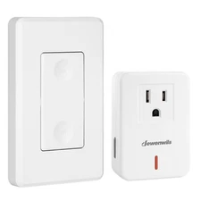 DEWENWILS Remote Control Outlet Wireless Wall Mounted Light Switch, Electrica...