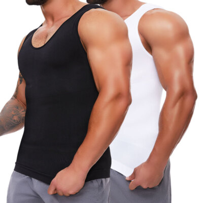 Men's Slimming Vest Tummy Control Compression Shirt Tank Top Body Shaper Waist
