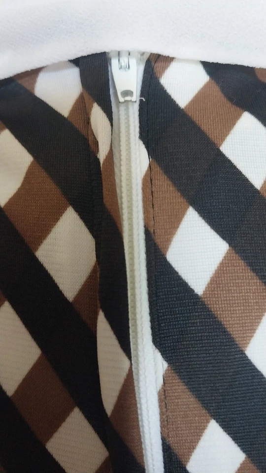 Vintage SMALL 60s 70s MOD Womens Linen Sleevless Straight Pencil Dress RARE Foto 4 de 4