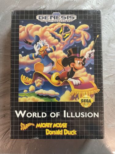 FACTORY SEALED World Of Illusion Starring Mickey Mouse Donald Duck Sega Genesis - Foto 1 di 4