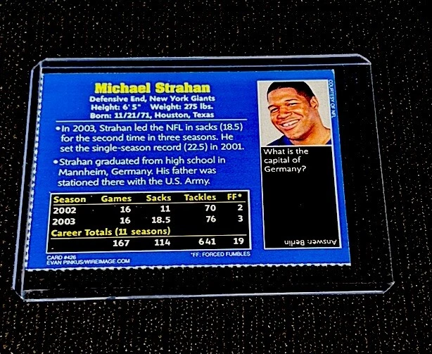 MICHAEL STRAHAN RARE SPORTS ILLUSTRATED FOR KIDS SI 2004 NEW YORK GIANTS NM+ - Image 2 of 2