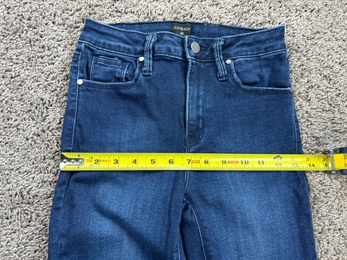 Just Black Jeans Womens Size 26 Blue Denim Skinny Stretch Mid Rise Made in USA - Picture 11 of 14