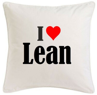 KISSENBEZUG I LOVE LEAN 40CMX40CM AUS MIKROFASER