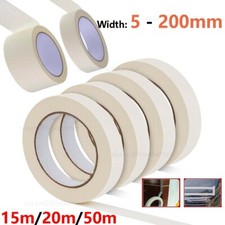 General Masking Tape 5mm-200mm x 15/20/50m Diy Craft Painter Easy Tear White