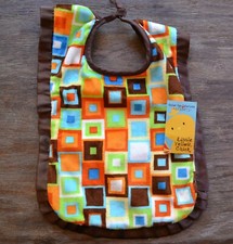 Little Yellow Chick Feeding Smock Bib Multi Colored Blocks