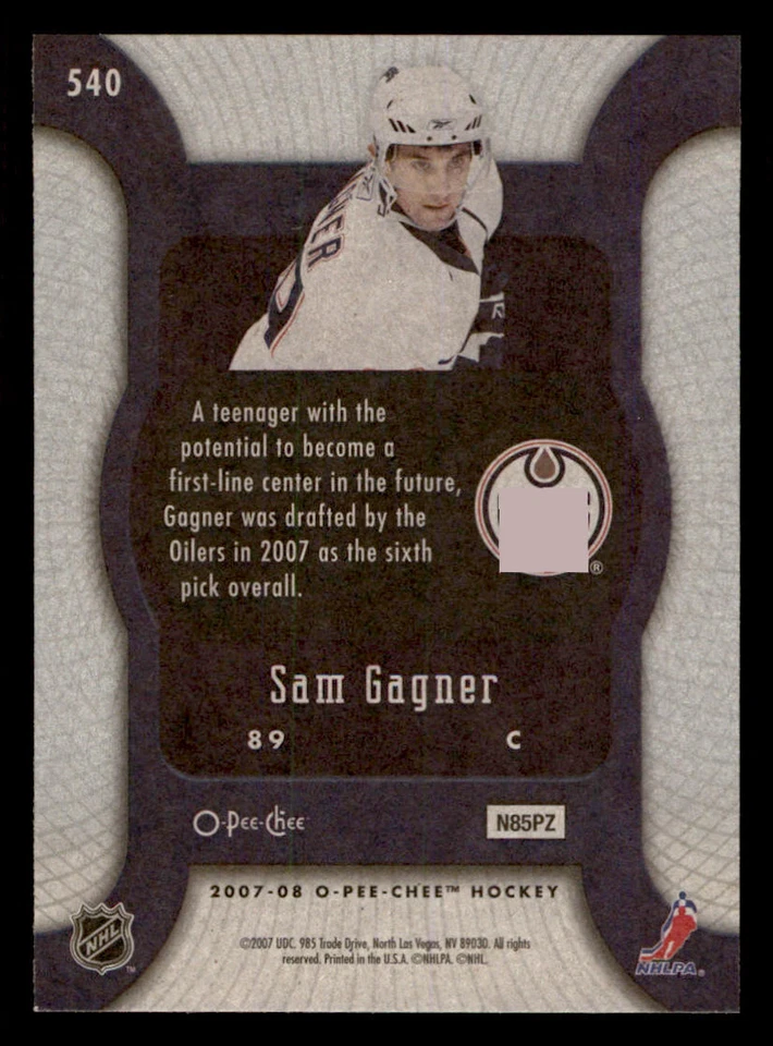 2007-08 O-Pee-Chee #540 Sam Gagner RC - Image 2 of 2