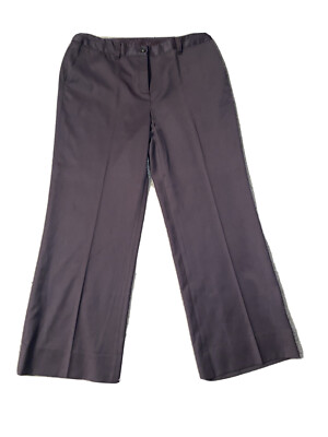Oscar de la Renta Women's Brown Dress Pants Flare Leg Size 12