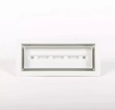 FITTES Framed Floor Vent 4 in x10 in Decorative Plastic White Patented Design