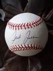 TED TURNER AUTOGRAPHED SIGNED OML RAWLINGS BASEBALL ATLANTA BRAVES CNN
