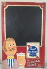 Vintage Tin Metal Pabst Blue Ribbon Chalkboard Beer Menu Sign 26" x 17"