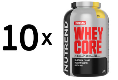 10 x Nutrend Whey Core, Vanilla - 1800g (31,11 EUR/kg)