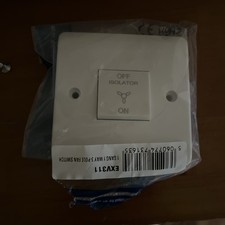 Interrupteur isolateur ventilateur salle de bain 10A blanc 1G 3 pôles gros interrupteur qualité