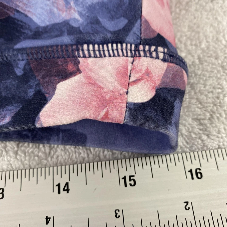 Sujetador deportivo Skechers para mujer XL azul rosa floral con tiras ropa deportiva yoga gimnasio top Foto 4 de 4