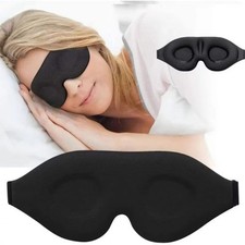 3D Travel Silk Eye Mask   Soft Padded Sleeping Blindfold for Rest  Relaxation