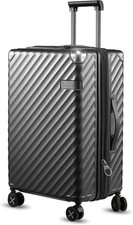 LUGGEX Luggage with Spinner Wheels, Polycarbonate Expandable Hard Shell Suitc...