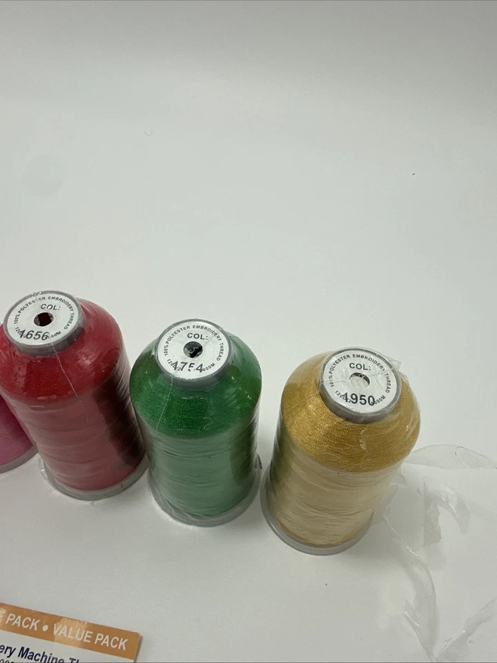 Polyester Embroidery Machine Thread Huge 5000M Value 6 Pack Mixed Colors NEW - Image 4 of 4