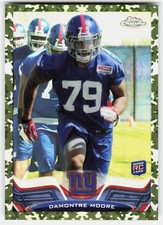 2013 Topps Chrome Camo Refractors Damontre Moore Rookie #190 Giants RC,/499