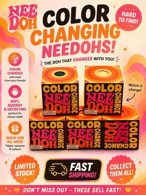 NeeDoh Color Changing  - NEW SEALED - Authentic, Viral, Fast Shipping  