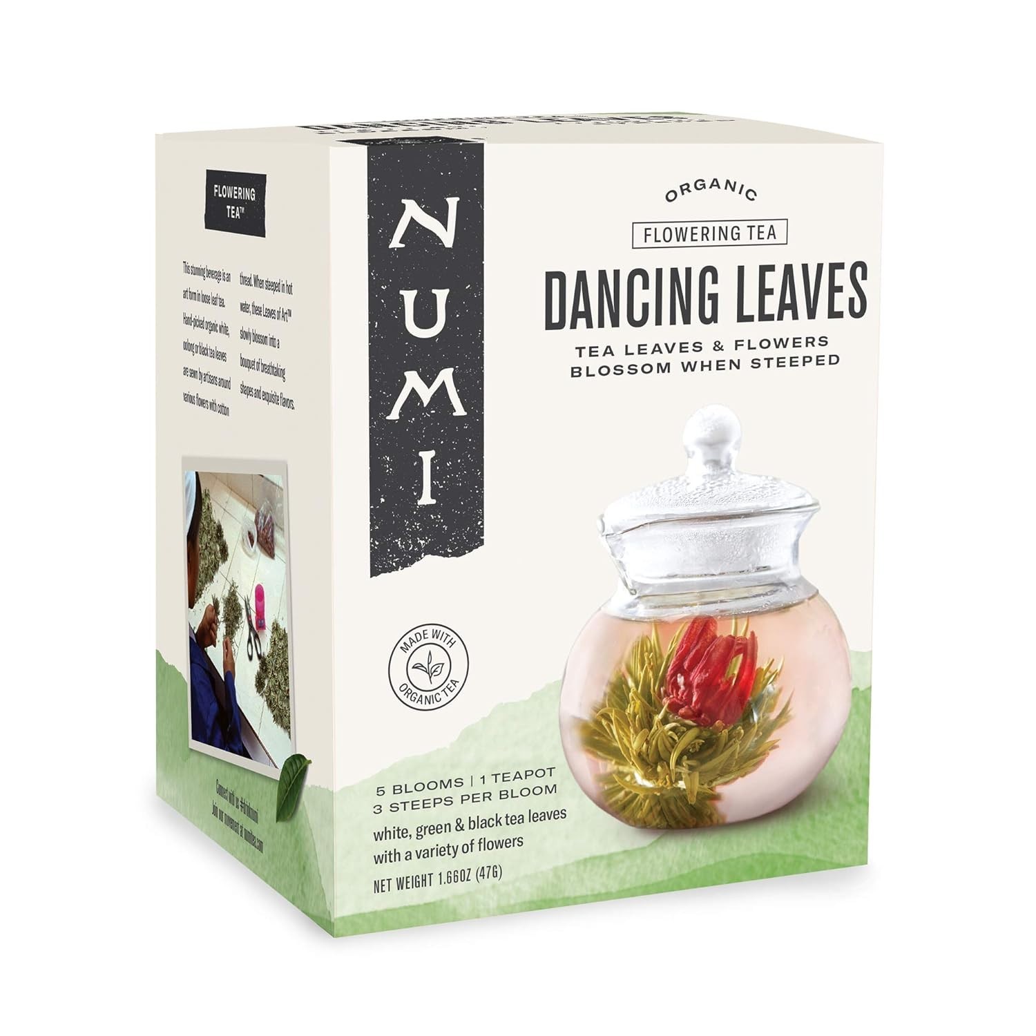 Set With 5 Flowering Teas And Glass Teapot - Gift Ready