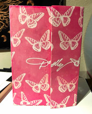 Dolly Handmade Paper Craft Journal Album Book, Pink Butterfly Cover