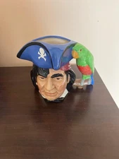 Vintage Byron Molds Pirate with Parrot Handle Nautical Mug 1974