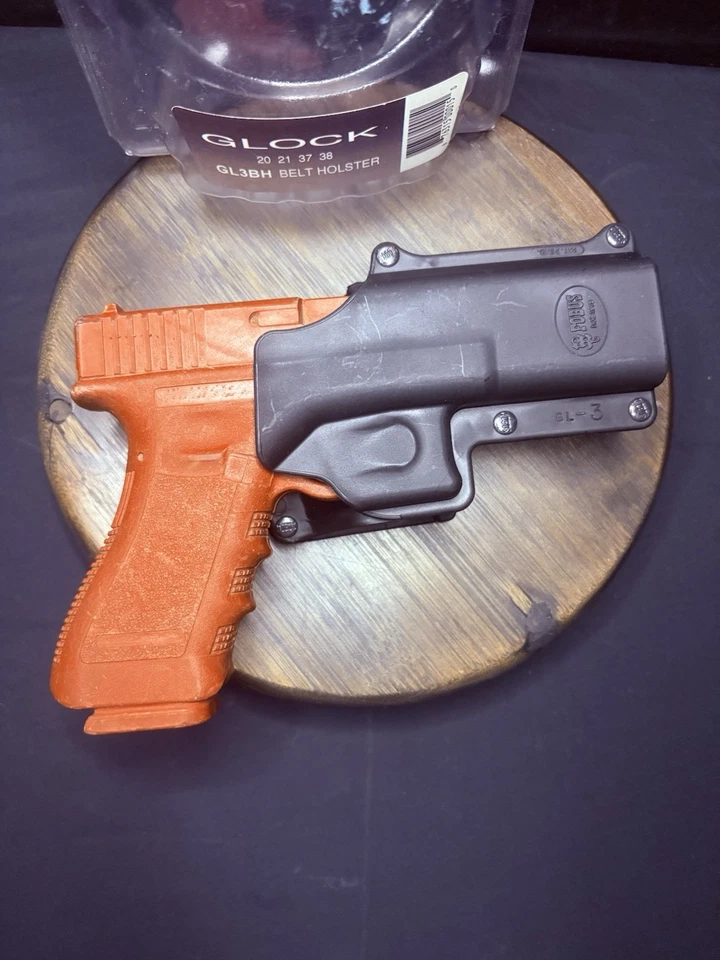 Funda de cinturón Fobus Glock derecha (GL3BH) 20/21/37/38/40/41 negra Kydex Foto 3 de 4