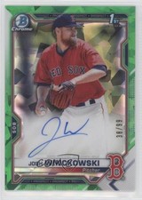 Josh Winckowski Bowman Chrome 2021 Green Atomic Refractor /99 Auto