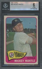 Mickey Mantle 1965 Topps #350 - BGS 6 - Hall of Fame / Baseball Legend