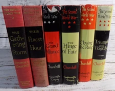 Winston Churchill Second World War WW2 WWll Set 6 Vols GOOD