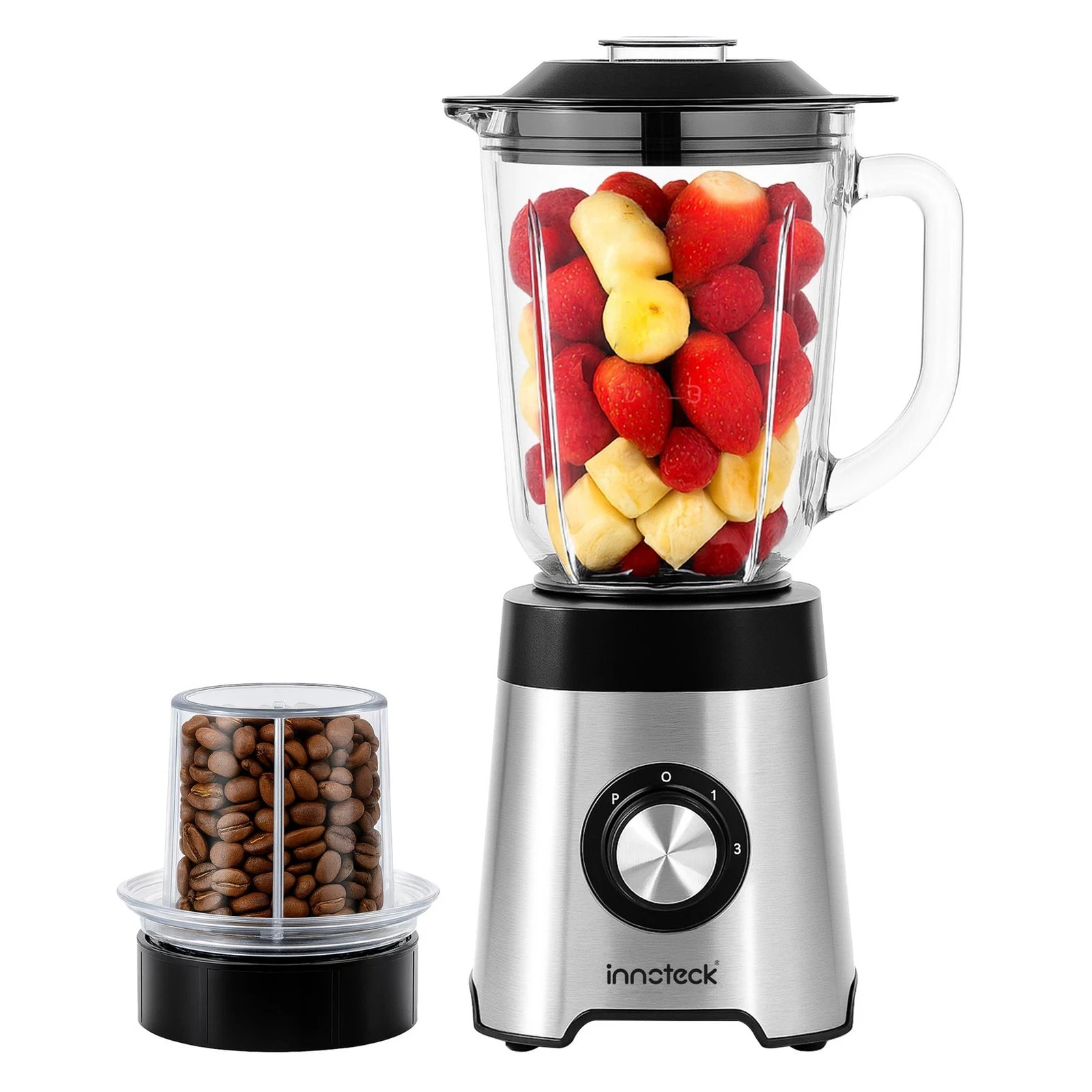 Innoteck 1.5L Blender with Bean Grinder and Glass Jug 500W
Opens in a new window or tab
