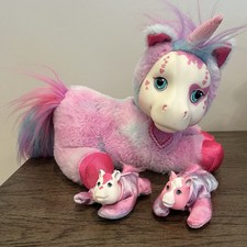Unicorn Surprise Pink Purple Tie Dye with 2 Babies Plush Stuffed Animal