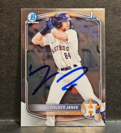 2025 Bowman Walker Janek 1st Bowman Chrome Auto Signed IP Astros