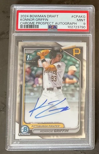 Konnor Griffin - 2024 Bowman Draft - Chrome Prospect Autographs  #CPA-KG PSA 9