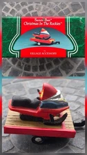 1995 Santa's Best CHRISTMAS in the ROCKIES Accessory Hand-painted Snowmobile