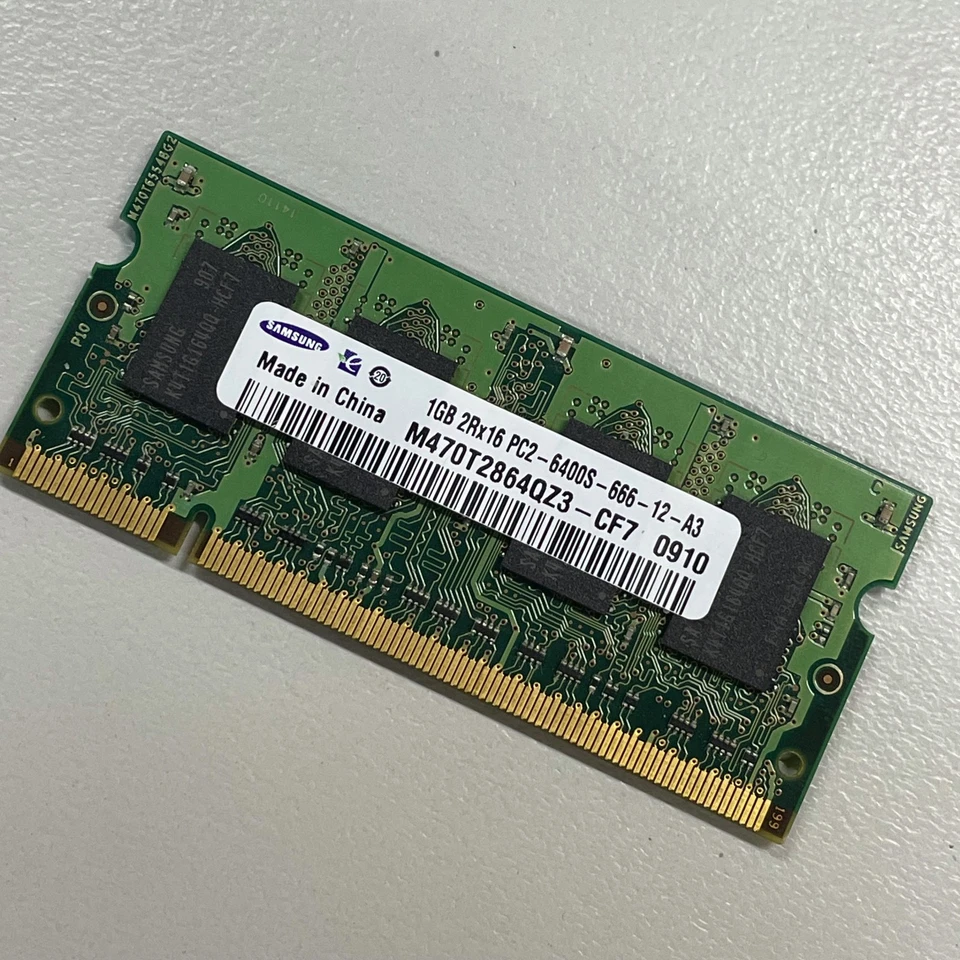 Samsung 1GB DDR2 RAM PC2-6400 800MHz CL5 1.8V non-ECC SoDIMM M470T2864QZ3-CF7 - Image 3 of 4