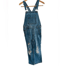 Wild Fable denim distressed overalls size XS