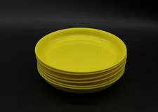 Set Di 6 Piatti Da 14 Cm, Gialli, Riutilizzabili, in Plastica, per Feste, per Ba