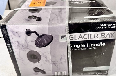 #ad Glacier Bay Oswell Tub and Shower Set Matte Black Pressure Balanced Sealed $53.16