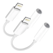 2x Lightning to Headphone Jack AUX Adapter For Apple iPhone X 11 12 13 14