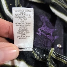 Womens Purple Black Corset 2XLarge Fits like a Large